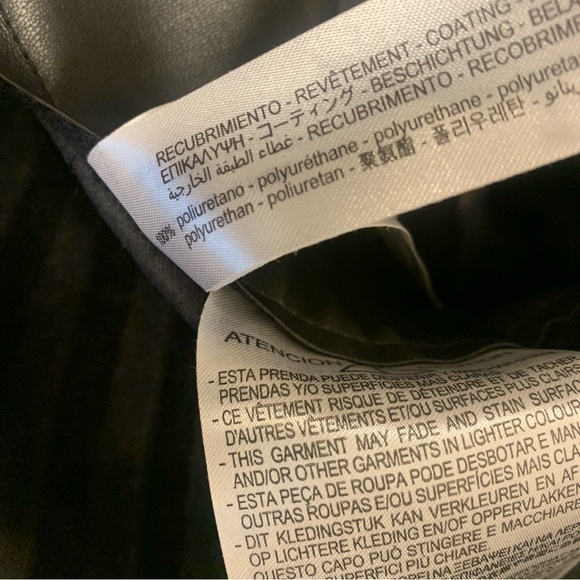 ZARA Vegan Faux Leather Side Gold Button Pleated Skirt - Picture 7 of 13